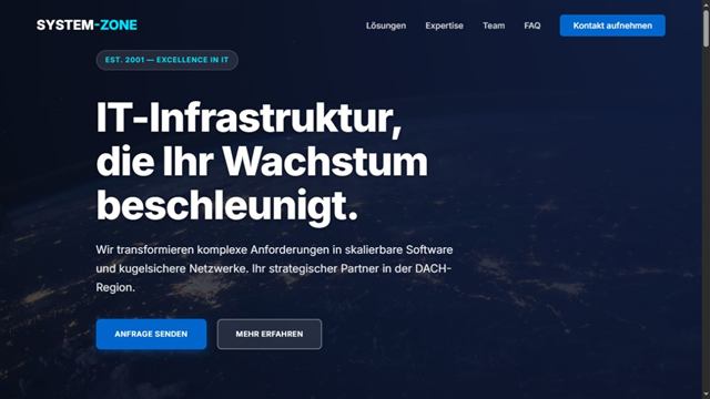 Startseite von System-Zone